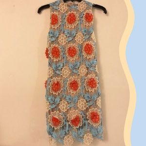 NWT Floral Overlay Dress